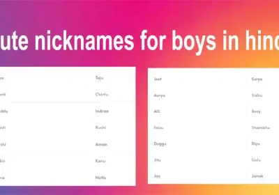 Cute Nicknames For Boys in Hindi