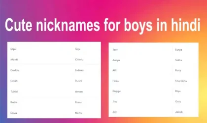 Cute Nicknames For Boys in Hindi